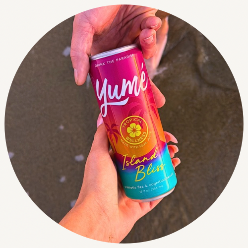 caffeine free energy drink Yumé Island Bliss tropical flavor