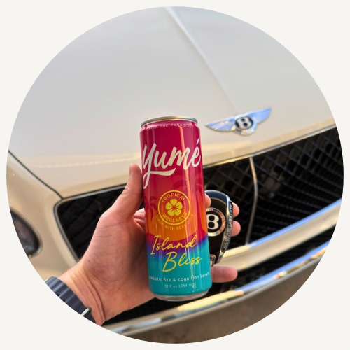 healthy sparkling drink alternative Yumé Island Bliss functional